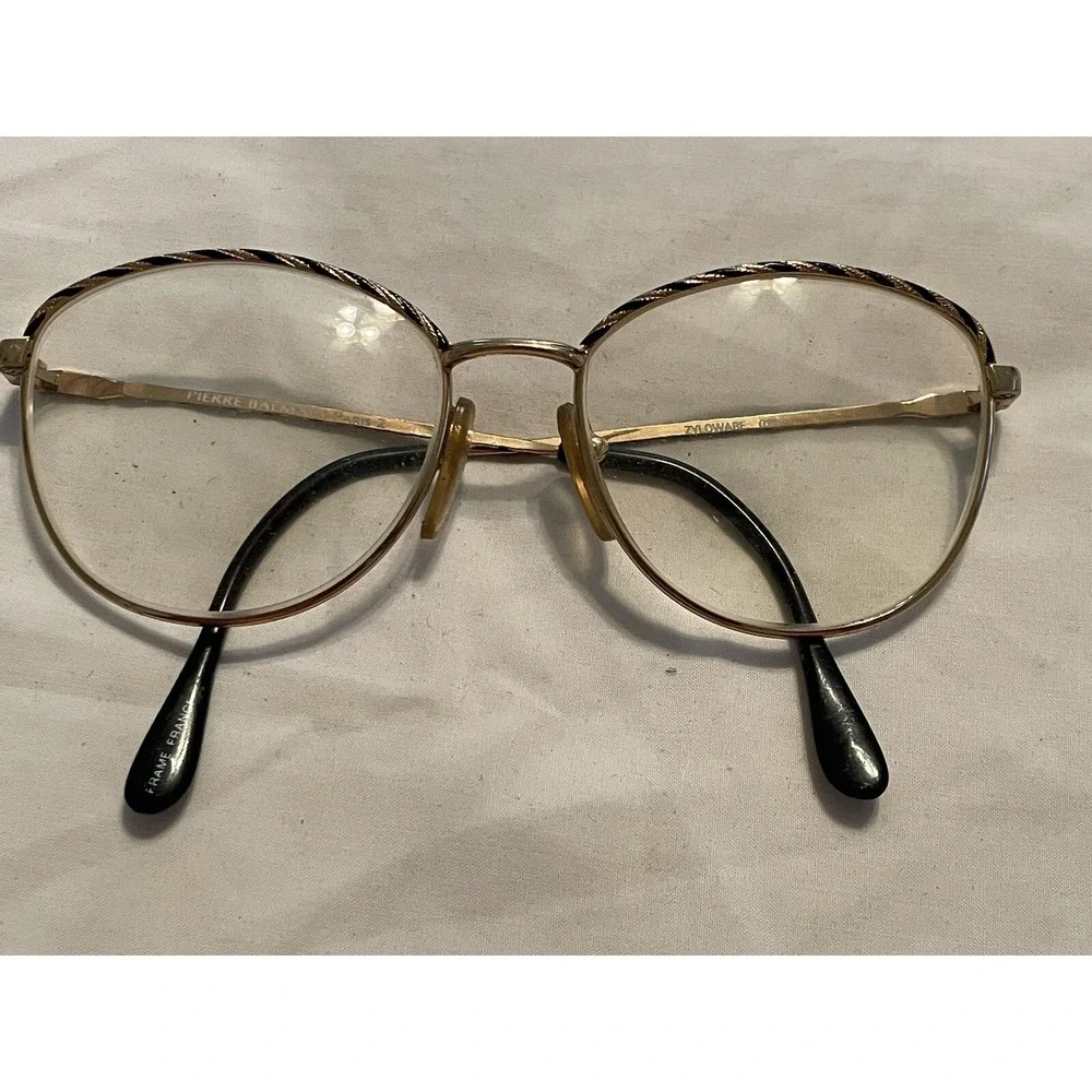 Vintage Balmain‎ Paris 2 Eyeglasses Gold Full Rim Zyloware 021 53[]17-140 France